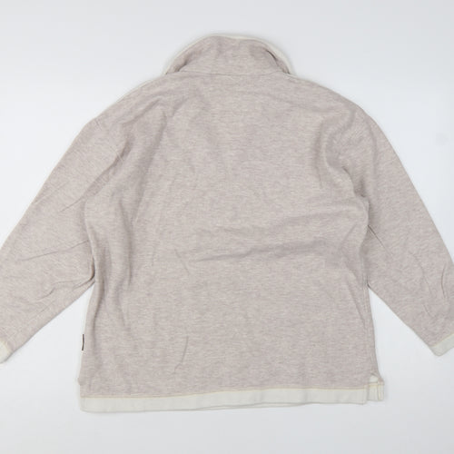 Disneyland Paris Women Beige Cotton Pullover Sweatshirt M Mickey Minnie