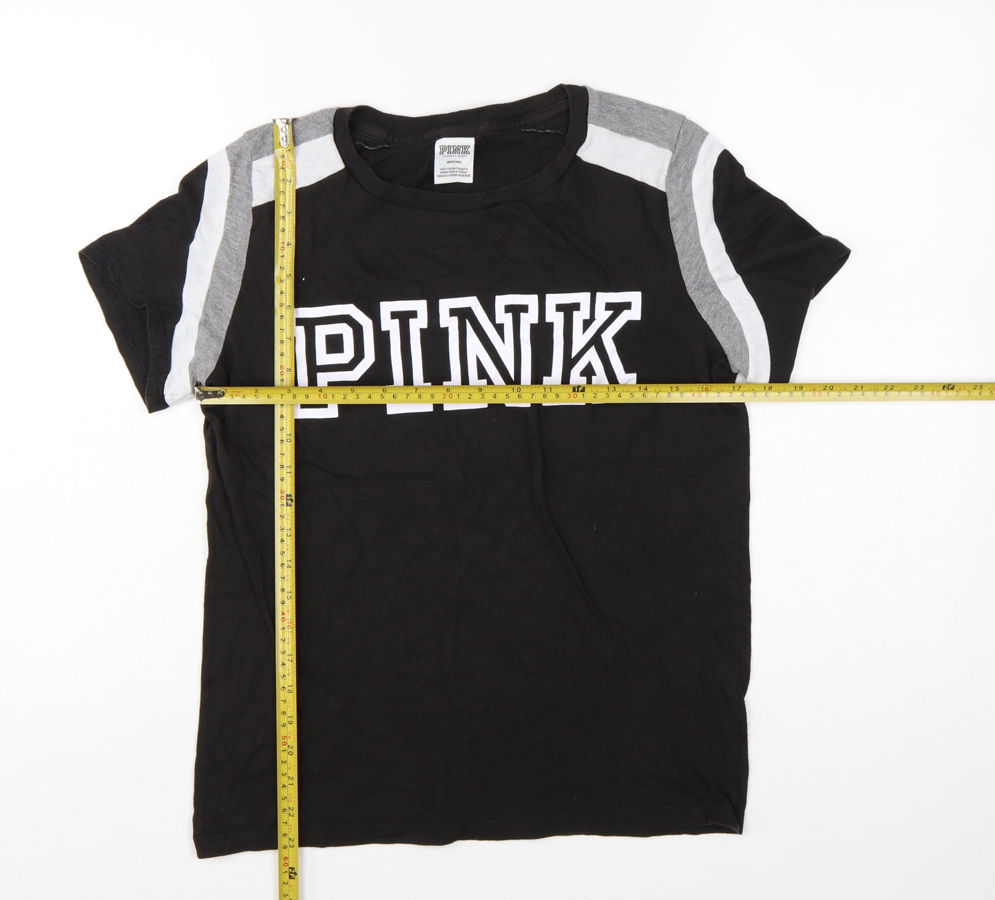 Victoria's Secret PINK Womens Black M Raglan T-Shirt