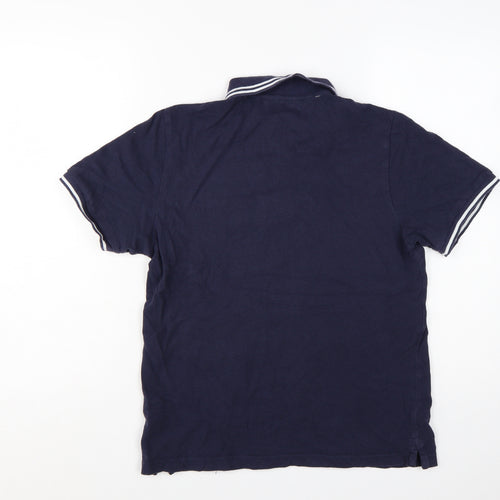 Ben Sherman Men's Blue Regular Fit Cotton Polo Shirt M
