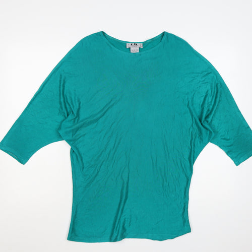 C.H. Designer Women’s Green Acrylic Relaxed Pullover Jumper Size 12