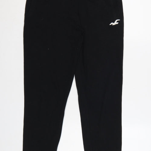 Hollister Men's Black Fleece Joggers S Regular Fit Elastic Waist
