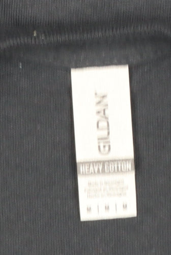 Gildan Men’s Black London Bus Graphic Heavy Cotton T-Shirt M