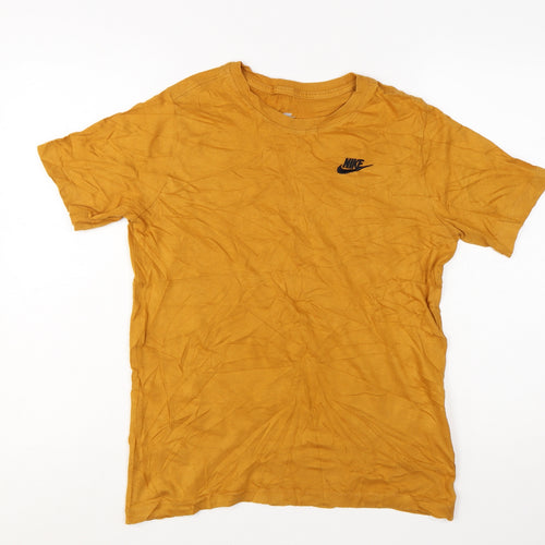 Nike Boys Mustard Yellow Short Sleeve T-Shirt 158-170cm Classic Fit