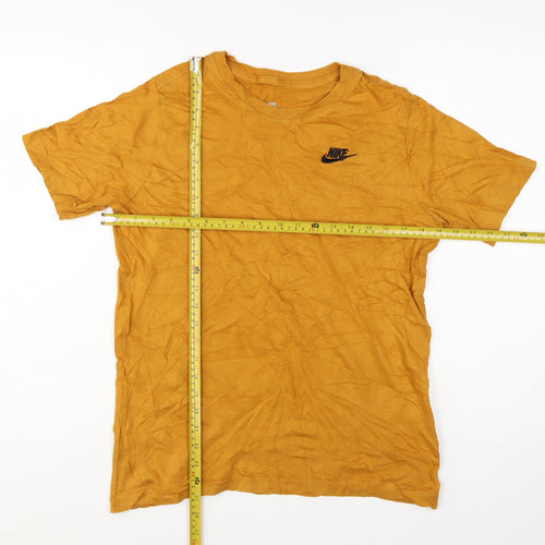 Nike Boys Mustard Yellow Short Sleeve T-Shirt 158-170cm Classic Fit