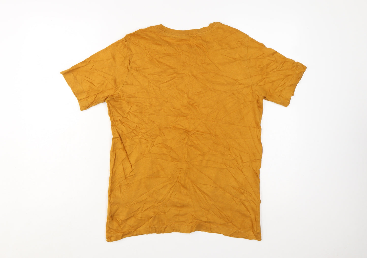 Nike Boys Mustard Yellow Short Sleeve T-Shirt 158-170cm Classic Fit