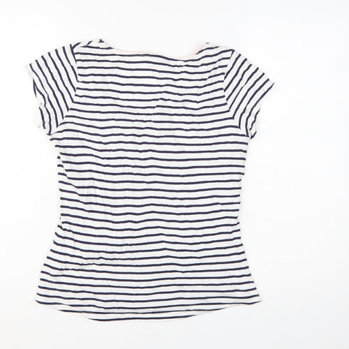 Boden Womens Multicoloured Striped Short Sleeve T-Shirt Size 8