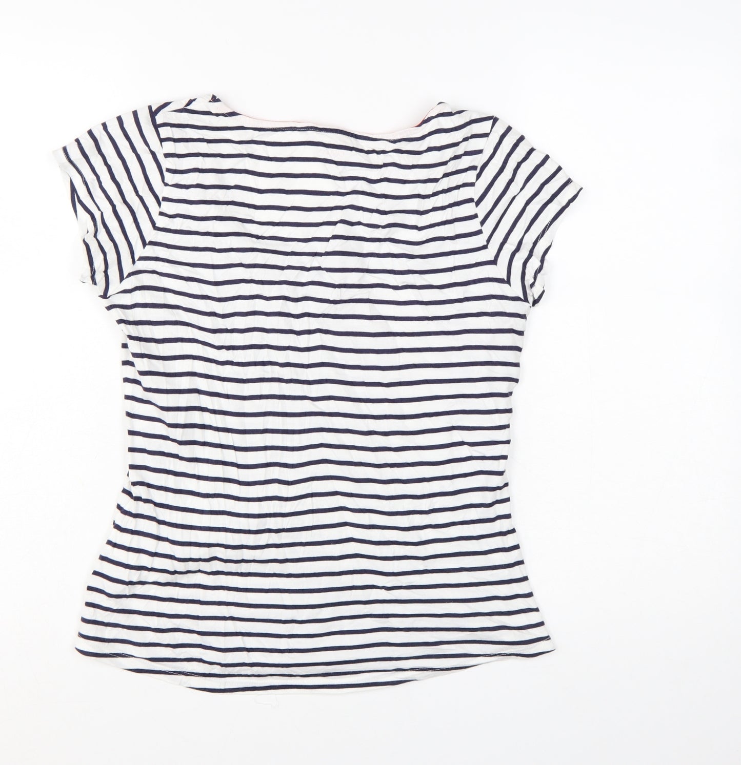 Boden Womens Multicoloured Striped Short Sleeve T-Shirt Size 8