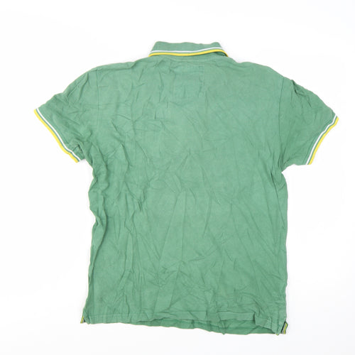Next Men's Green Classic Polo Shirt Medium Cotton Short Sleeve