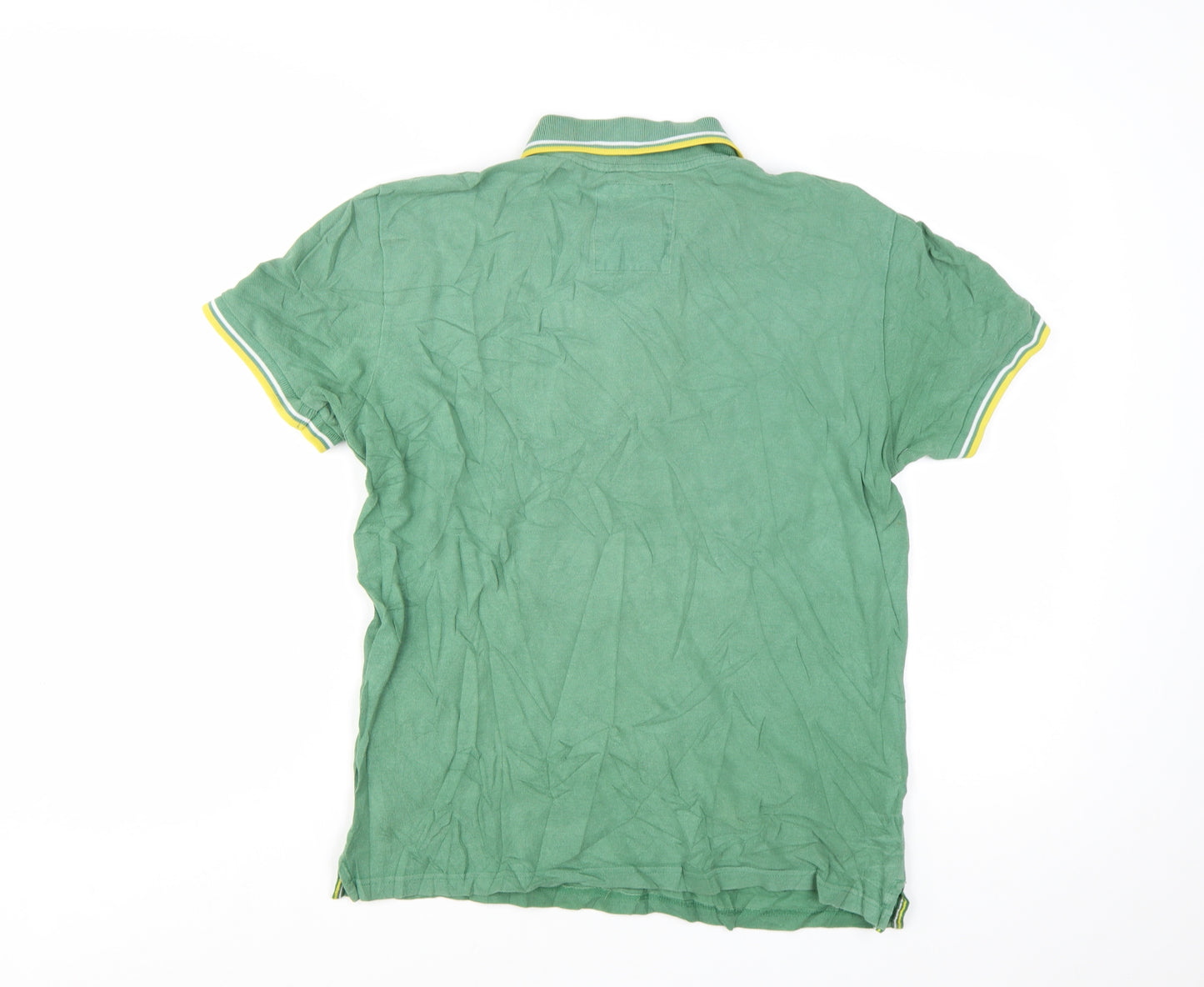 Next Men's Green Classic Polo Shirt Medium Cotton Short Sleeve