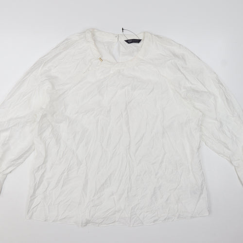 Marks and Spencer Women’s Ivory Long Sleeve Basic Blouse Size 20