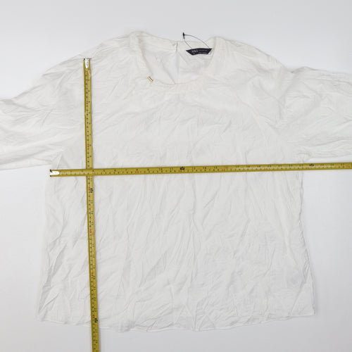 Marks and Spencer Women’s Ivory Long Sleeve Basic Blouse Size 20