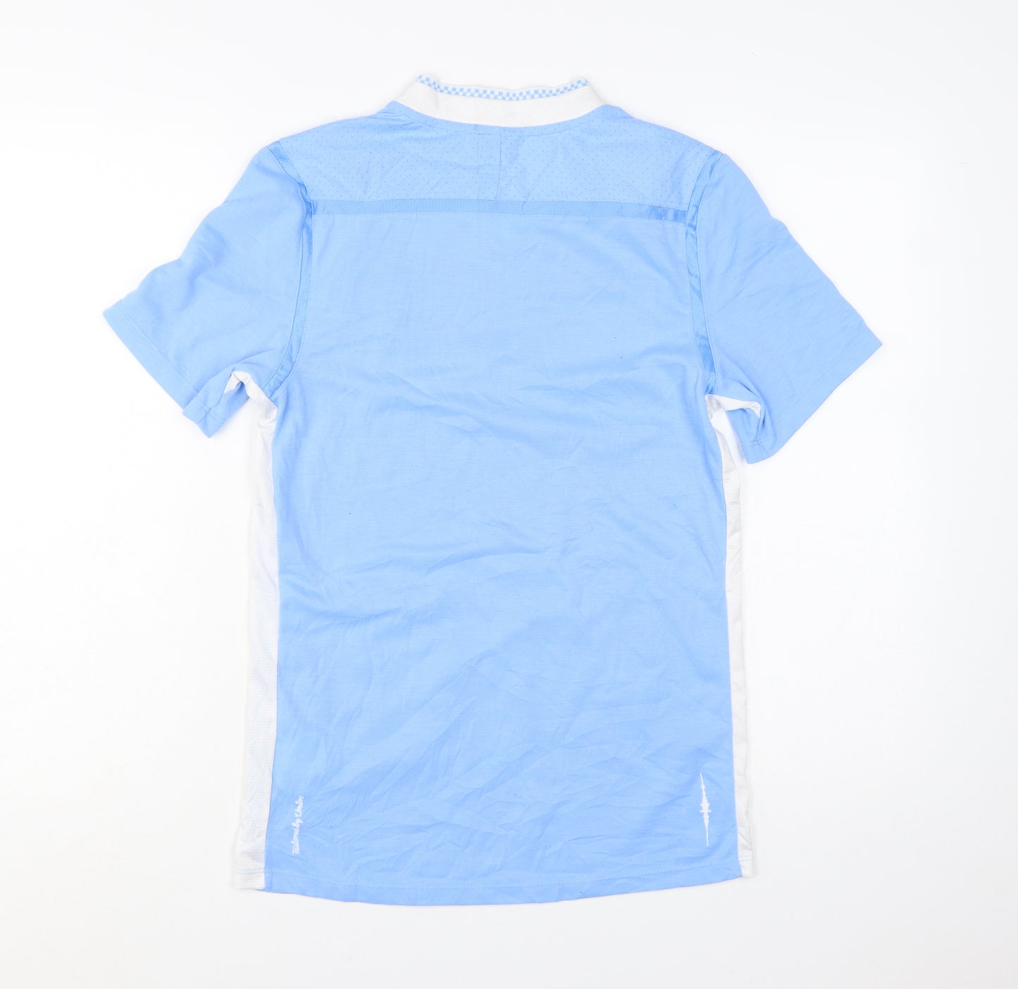Umbro Men's Blue Manchester City Football Short Sleeve V-Neck T-Shirt Size 34