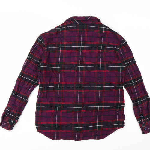 Jack Wills Womens Multicoloured Plaid Cotton Button-Up Shirt Size 10