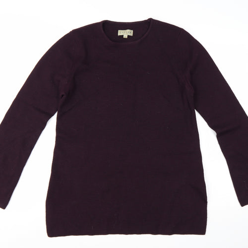 Jigsaw Women's Purple Wool Long Sleeve Crew Neck Jumper L