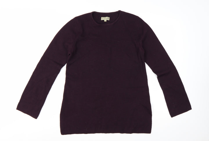 Jigsaw Women's Purple Wool Long Sleeve Crew Neck Jumper L