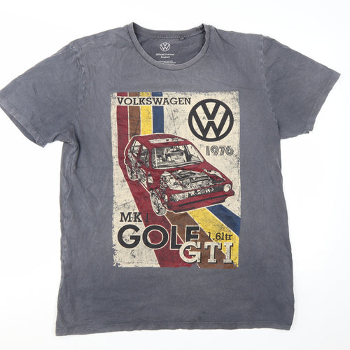 Next Men's Grey Volkswagen Golf GTI Retro Graphic Cotton T-Shirt L