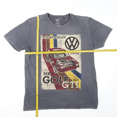 Next Men's Grey Volkswagen Golf GTI Retro Graphic Cotton T-Shirt L