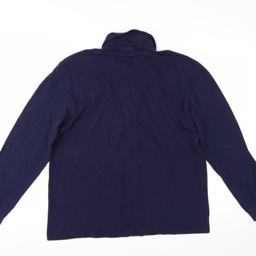 Lacoste Men's Blue Long Sleeve Cotton Polo Shirt Size M