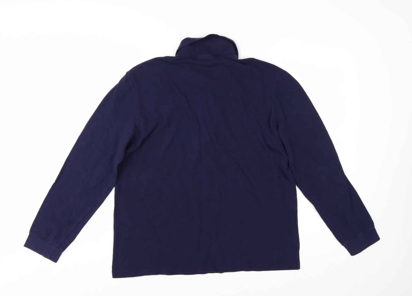 Lacoste Men's Blue Long Sleeve Cotton Polo Shirt Size M