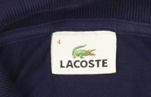 Lacoste Men's Blue Long Sleeve Cotton Polo Shirt Size M