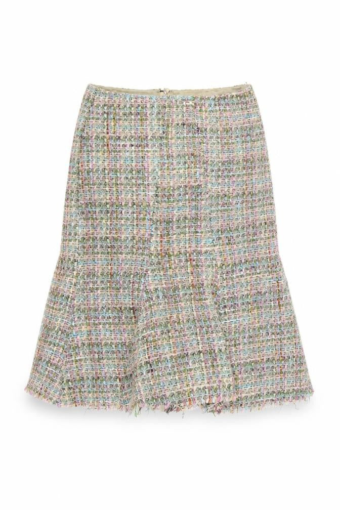 Front view of Jigsaw Women Multicoloured Tweed A-Line Wool Skirt, size 10