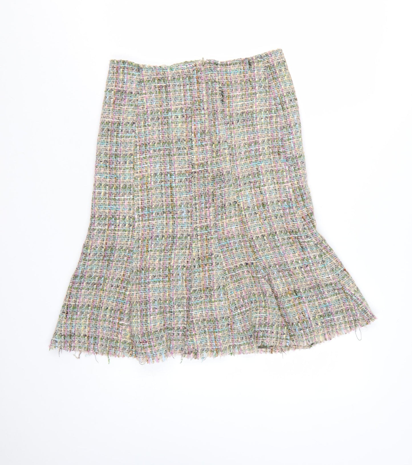Jigsaw Women Multicoloured Tweed A-Line Wool Skirt Size 10