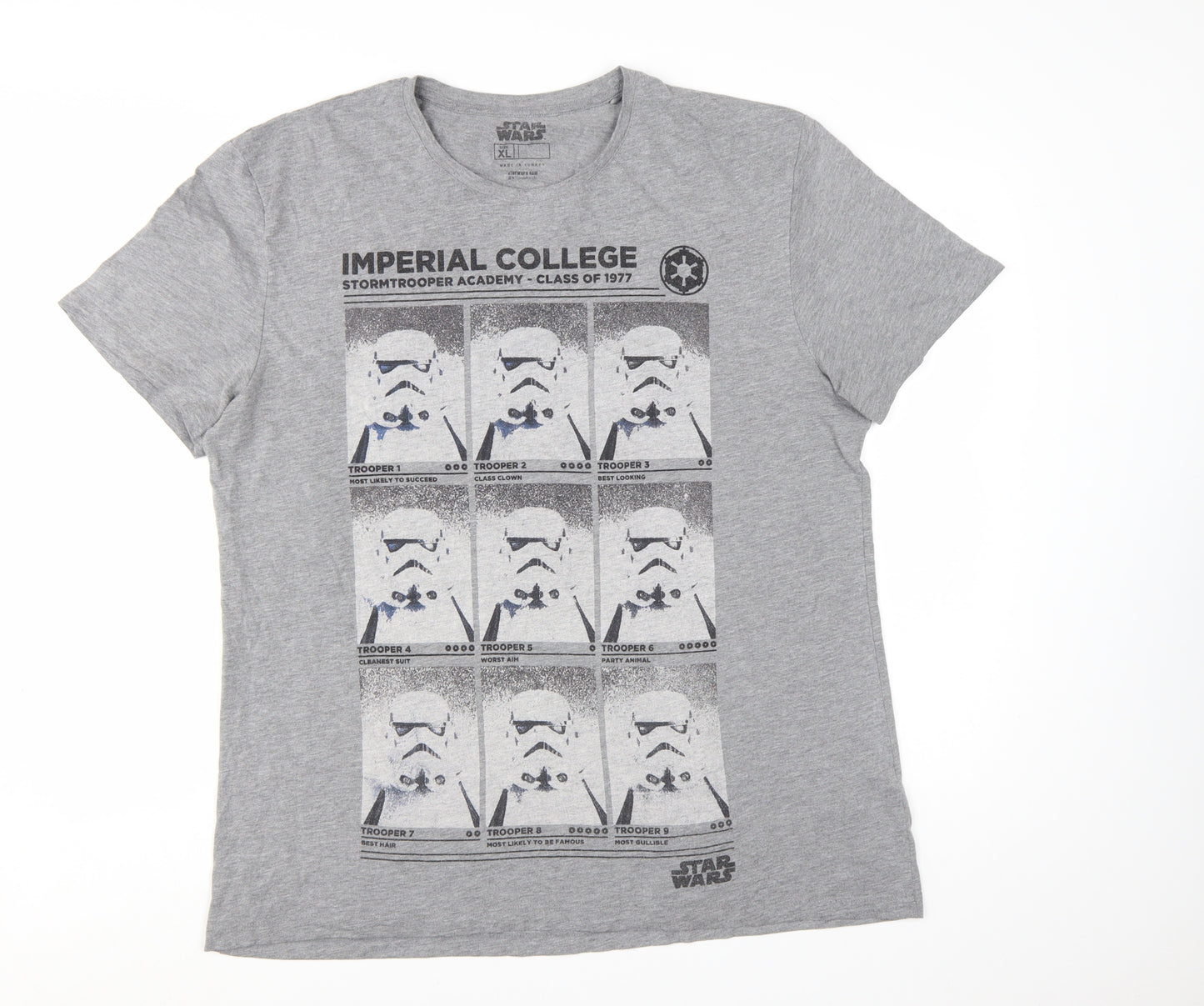 Tu Star Wars Men's Grey XL Graphic Stormtrooper T-Shirt