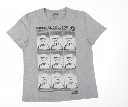 Tu Star Wars Men's Grey XL Graphic Stormtrooper T-Shirt