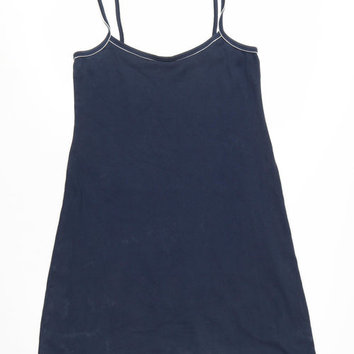 Next Women Blue Size 16 Slip Dress Cotton Jersey Summer Wear