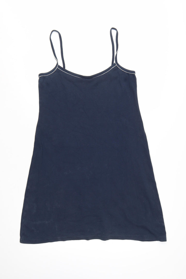 Next Women Blue Size 16 Slip Dress Cotton Jersey Summer Wear