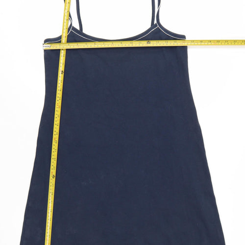 Next Women Blue Size 16 Slip Dress Cotton Jersey Summer Wear
