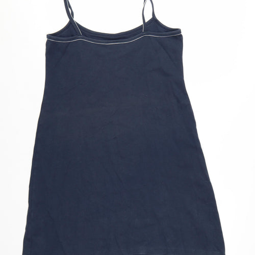 Next Women Blue Size 16 Slip Dress Cotton Jersey Summer Wear