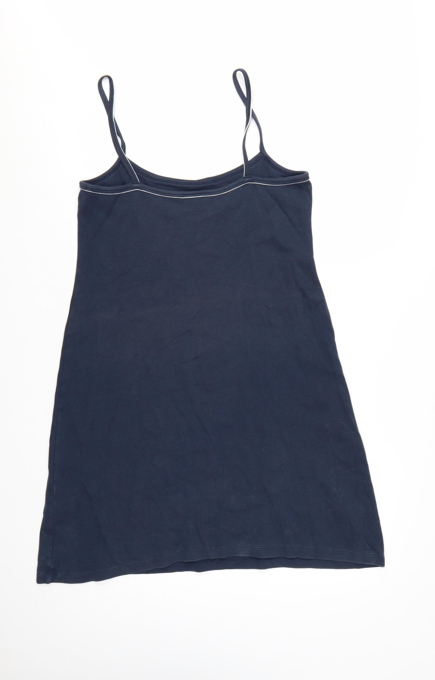 Next Women Blue Size 16 Slip Dress Cotton Jersey Summer Wear