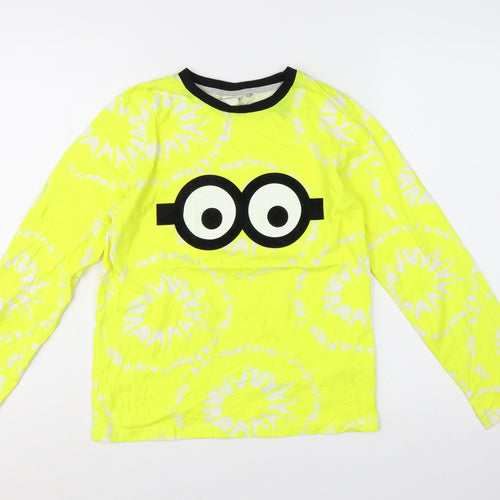 Next Minions Boys Yellow Long Sleeve T-Shirt 12 Years Tie Dye Cotton