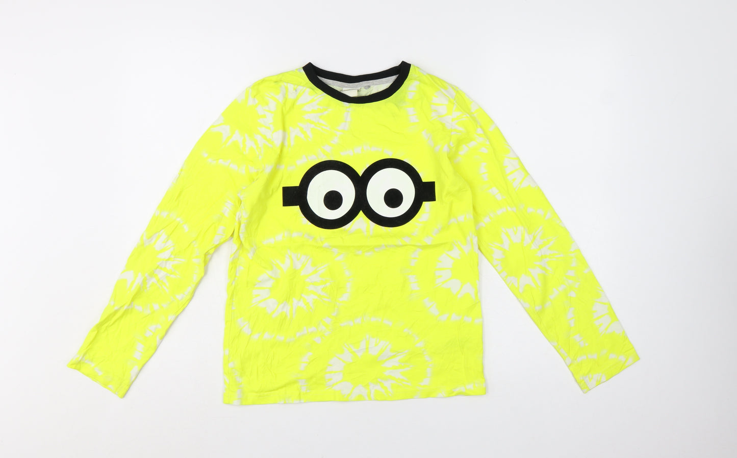Next Minions Boys Yellow Long Sleeve T-Shirt 12 Years Tie Dye Cotton