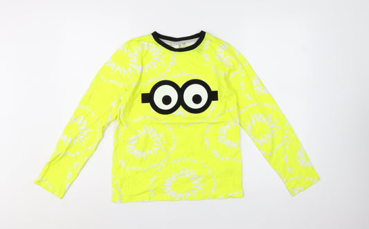 Next Minions Boys Yellow Long Sleeve T-Shirt 12 Years Tie Dye Cotton