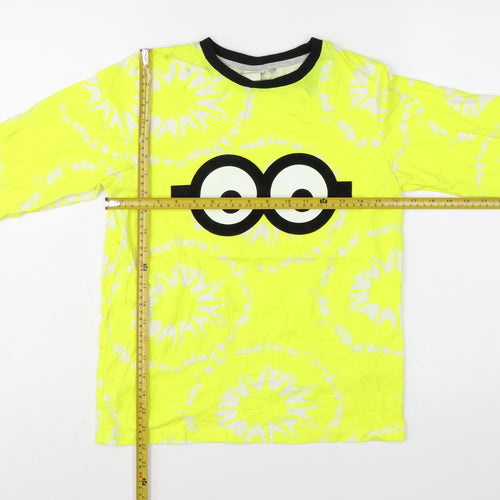 Next Minions Boys Yellow Long Sleeve T-Shirt 12 Years Tie Dye Cotton