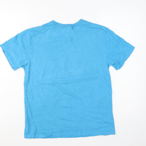 Ralph Lauren Boys Blue Cotton V-Neck Short Sleeve T-Shirt Size 14-16 Years