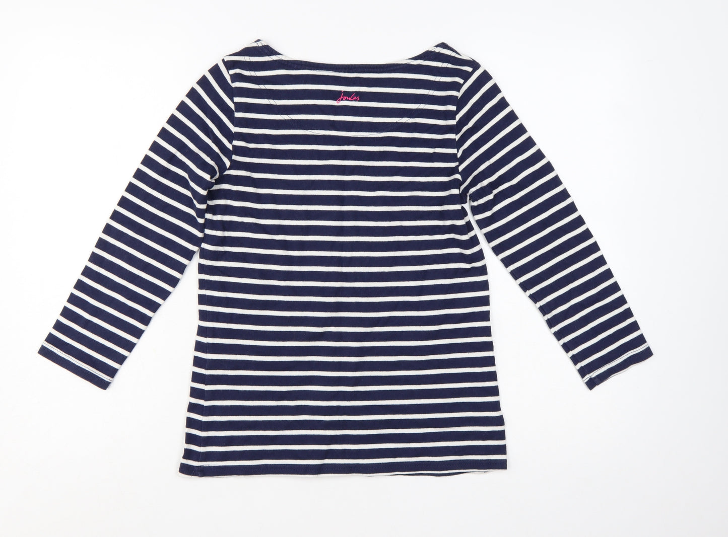 Joules Women’s Blue Striped Long Sleeve Cotton Nautical Top UK 8