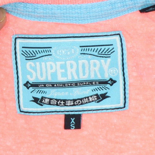 Superdry Women's Pink XS Graphic Slim Fit Short Sleeve T-Shirt