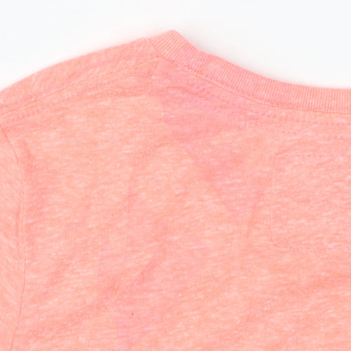 Superdry Women's Pink XS Graphic Slim Fit Short Sleeve T-Shirt