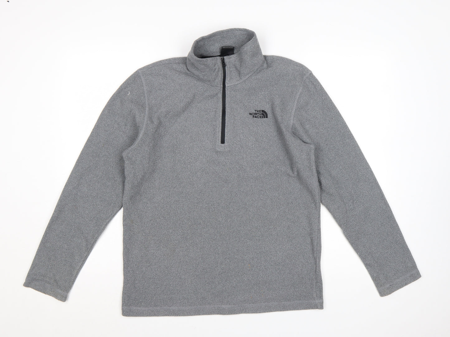 The North Face Mens Grey Fleece 1/4 Zip Pullover Sweatshirt Size S