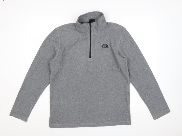 The North Face Mens Grey Fleece 1/4 Zip Pullover Sweatshirt Size S