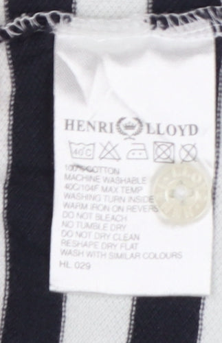 Henri Lloyd Men's Multicoloured Striped Cotton Polo Shirt L