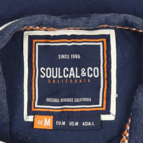 SoulCal & Co Men's Blue Polo Shirt Size M Casual Cotton