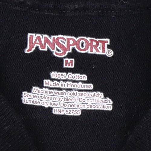 Jansport Men's Black AB Tech Long Sleeve Cotton Graphic Shirt Size M