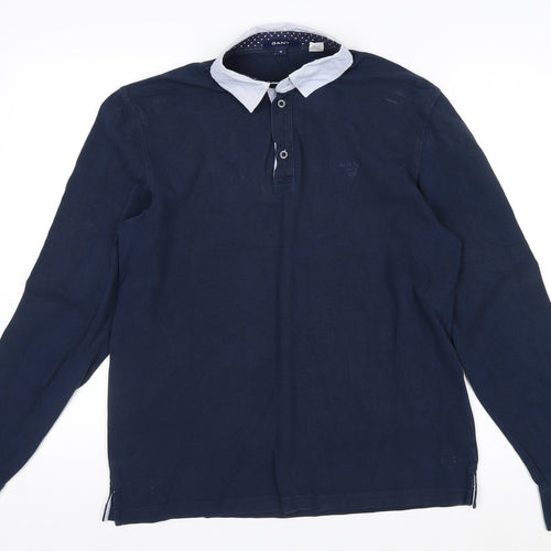 GANT Men's Blue Cotton Long Sleeve Collared Casual Shirt Size M