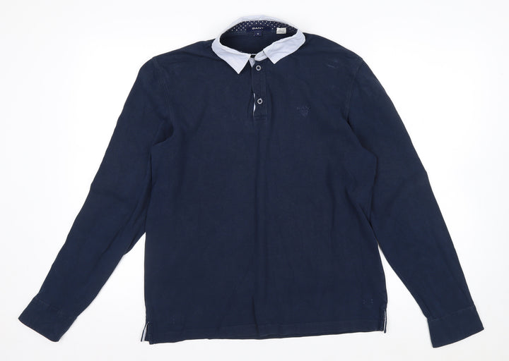 GANT Men's Blue Cotton Long Sleeve Collared Casual Shirt Size M