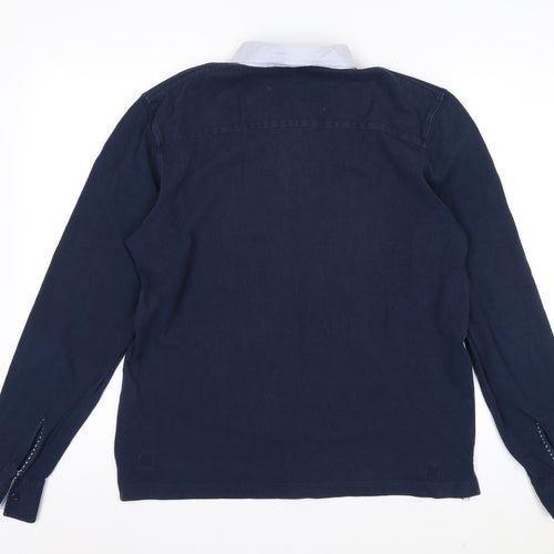 GANT Men's Blue Cotton Long Sleeve Collared Casual Shirt Size M