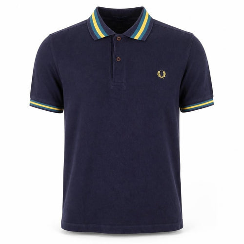Fred Perry Men's Blue Cotton Polo Shirt Size S Classic Style